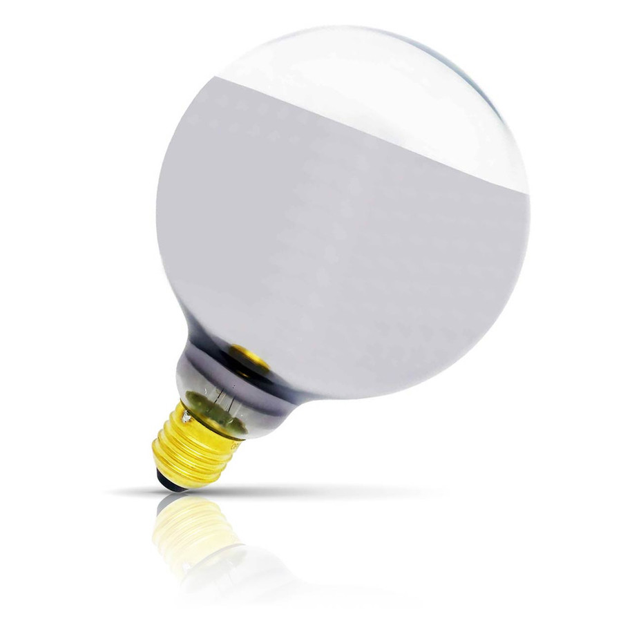 Opus Globe LED Light Bulb E27 4W (40W Eqv) Dim Warm White Slanted Crown Silver G125 Screw Filament Decorative Large