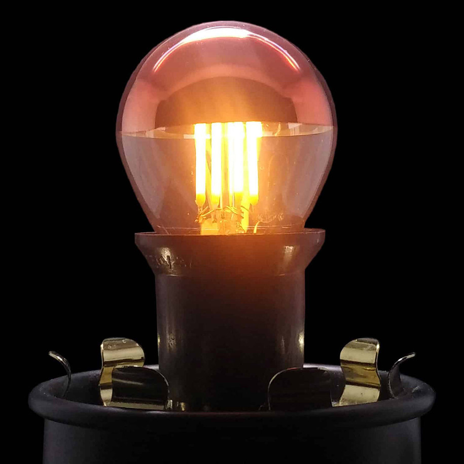 Opus Golfball LED Light Bulb E27 5W (40W Eqv) Dim Extra Warm White Crown Copper Round Screw Coloured 4