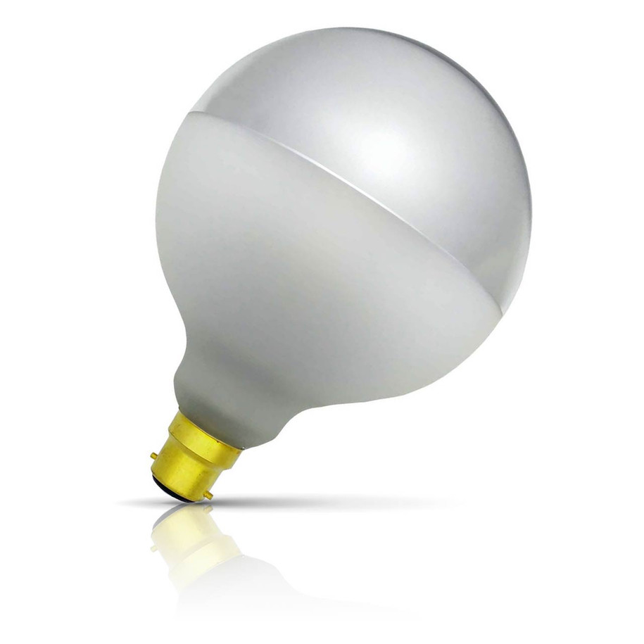 Opus Globe LED Light Bulb B22 4W (40W Eqv) Dim Warm White Crown Silver G125 Bayonet Filament Decorative Large