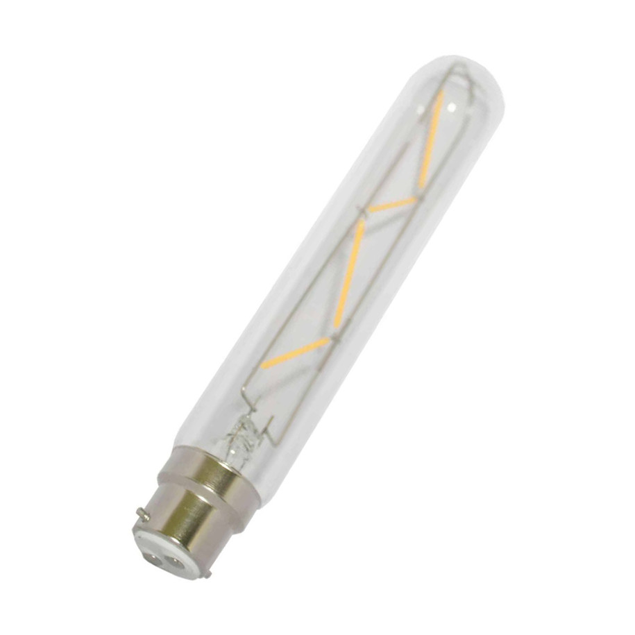 Opus Tubular LED Light Bulb B22 5W (40W Eqv) 185mm Dim Extra Warm White Clear T30 Bayonet Filament 2