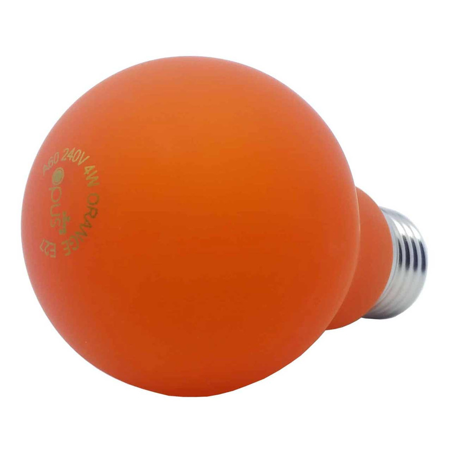 Opus GLS LED Light Bulb E27 4W Orange Frosted Screw Coloured 3