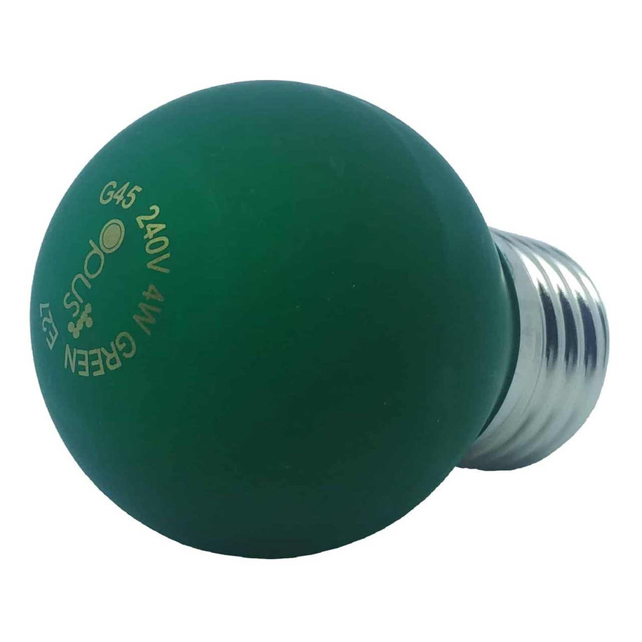 Opus Golfball LED Light Bulb E27 4W Green Frosted Round Screw Coloured 3