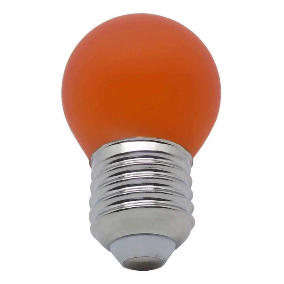 Opus Golfball LED Light Bulb E27 4W Orange Frosted Round Screw Coloured 2
