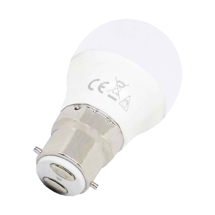 Opus Golfball LED Light Bulb B22 5.2W (40W Eqv) Dim Warm White Opal Round Bayonet Frosted 2