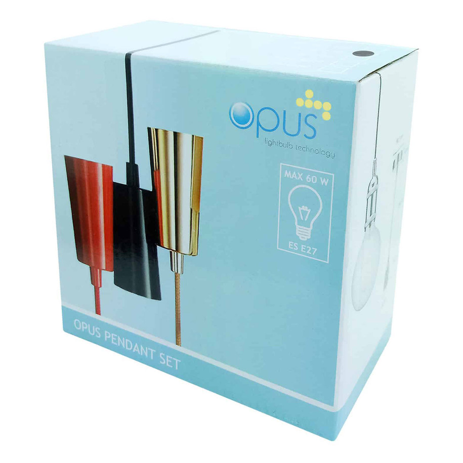 Opus Pendant Cord Set E27 Oxide Grey 1-metre Pendant Cord Set Lights 4