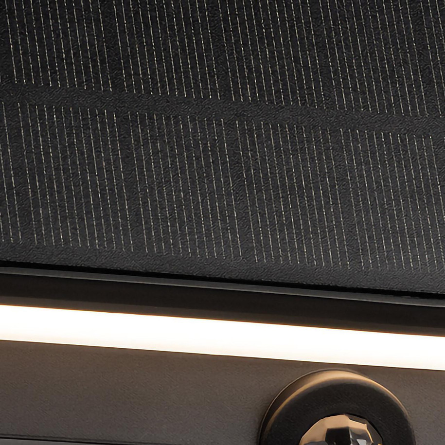 Firstlight LED Augusta Solar 220mm Outdoor Wall Light with PIR Sensor Warm White 3000K in Black 2