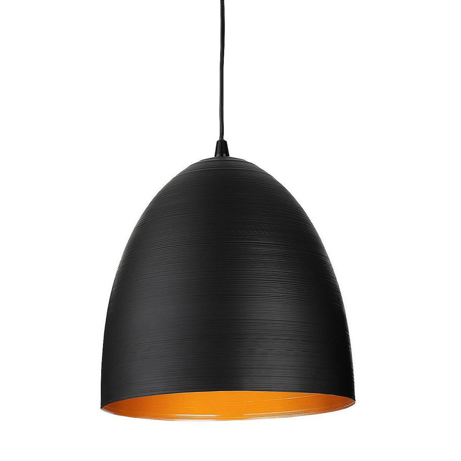Firstlight Moon 300mm Pendant Light in Matte Black and Gold