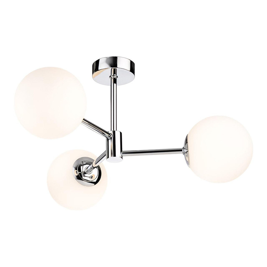 Firstlight Splash 3-Light Semi-Flush Ceiling Light Opal in Chrome