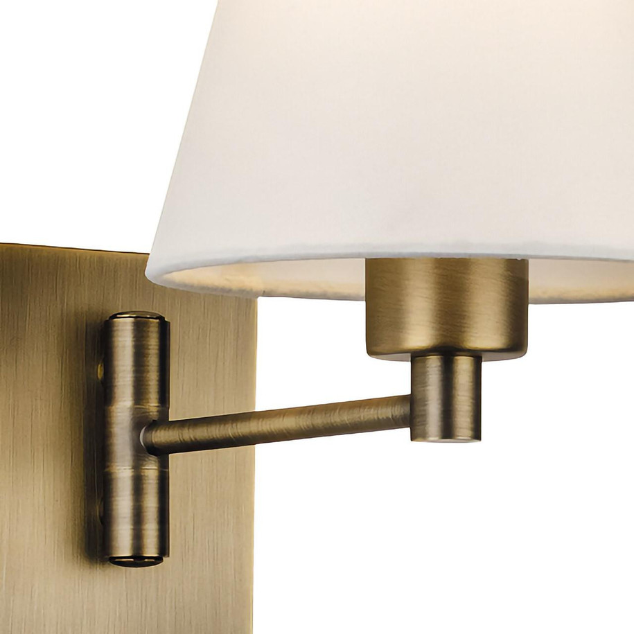 Firstlight Plug-In Wall Wall Light with On/Off Switch in Bronze with Cream Shade 2