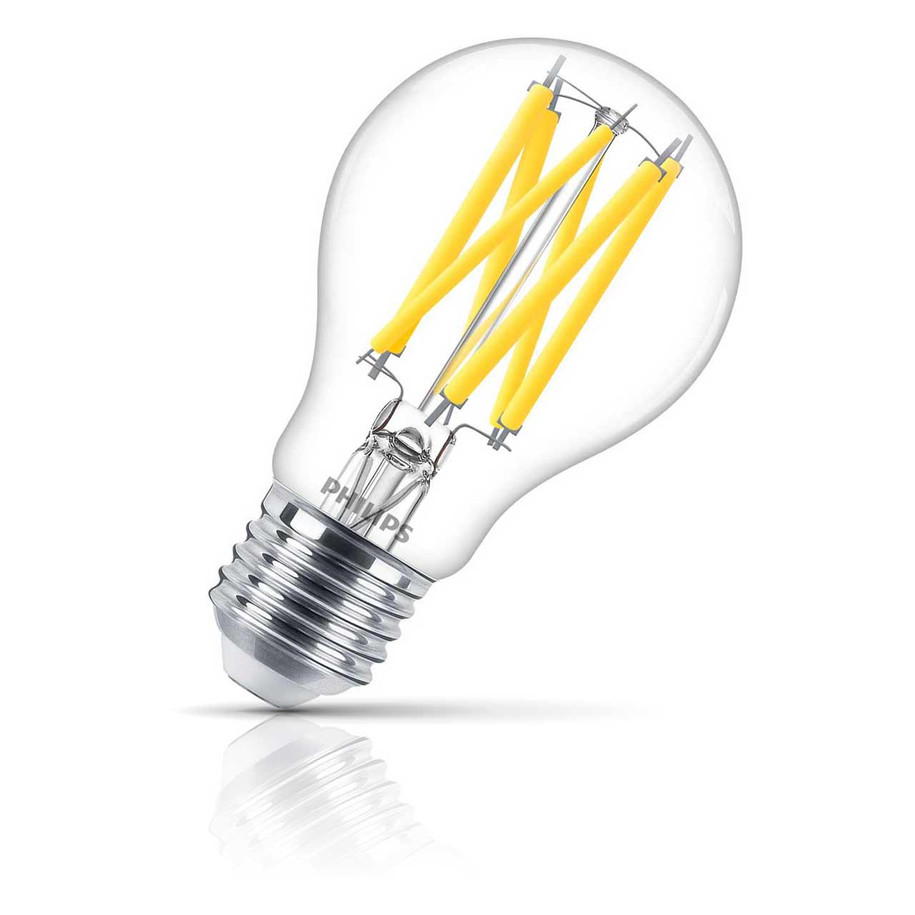 Philips Master LED DimTone GLS Bulb E27 Screw 10.5W 2200K-2700K Warm White Clear