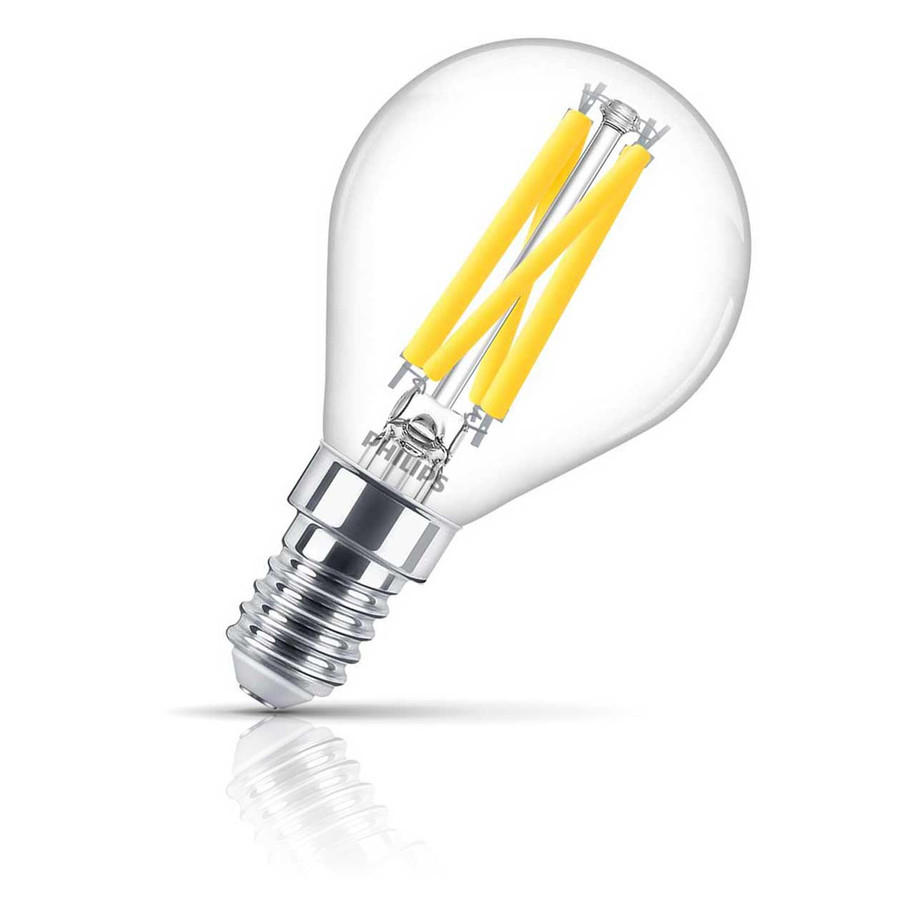 Philips Master LED DimTone Golfball Bulb E14 Small Screw 5.9W 2700K Warm White Clear