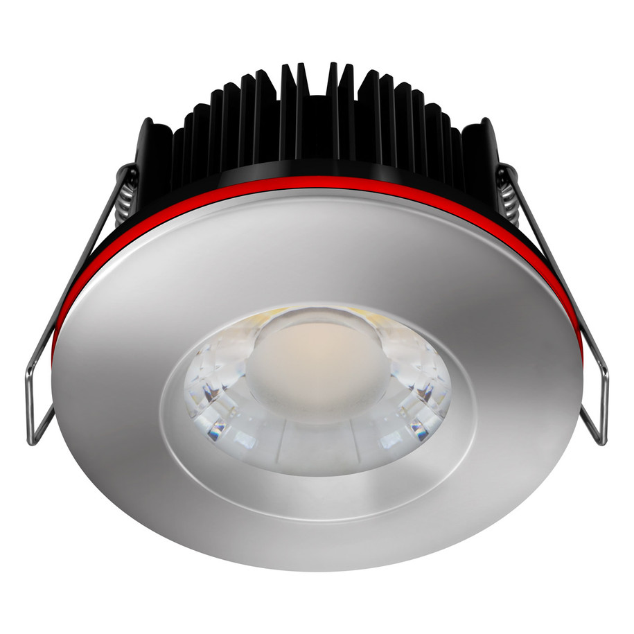 Crompton SPECTRUM WIFI LED Fire Rated Downlight 10W Dim IP65 Tuneable White + RGB in Chrome Recessed Spotlight Bluetooth 40° Lights