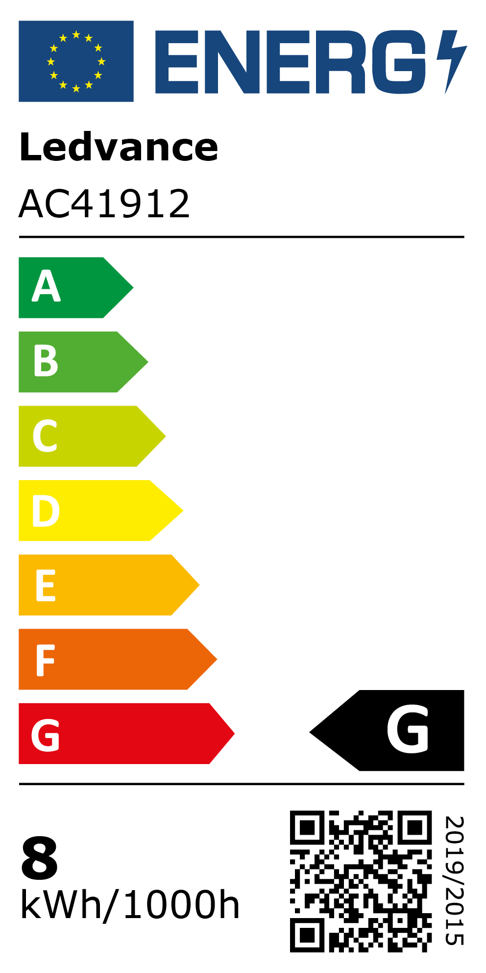 Energy Rating: AC41912 Energy Rating: AC41912