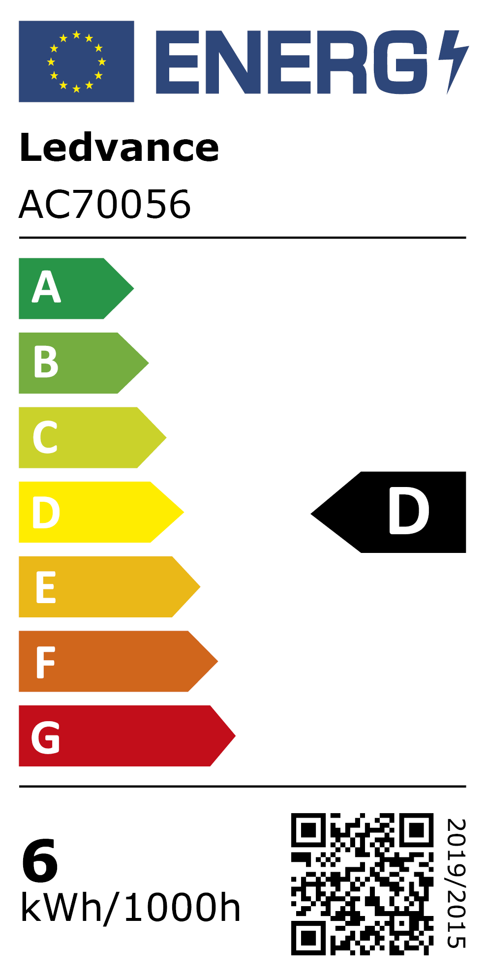 Energy Rating: AC70056