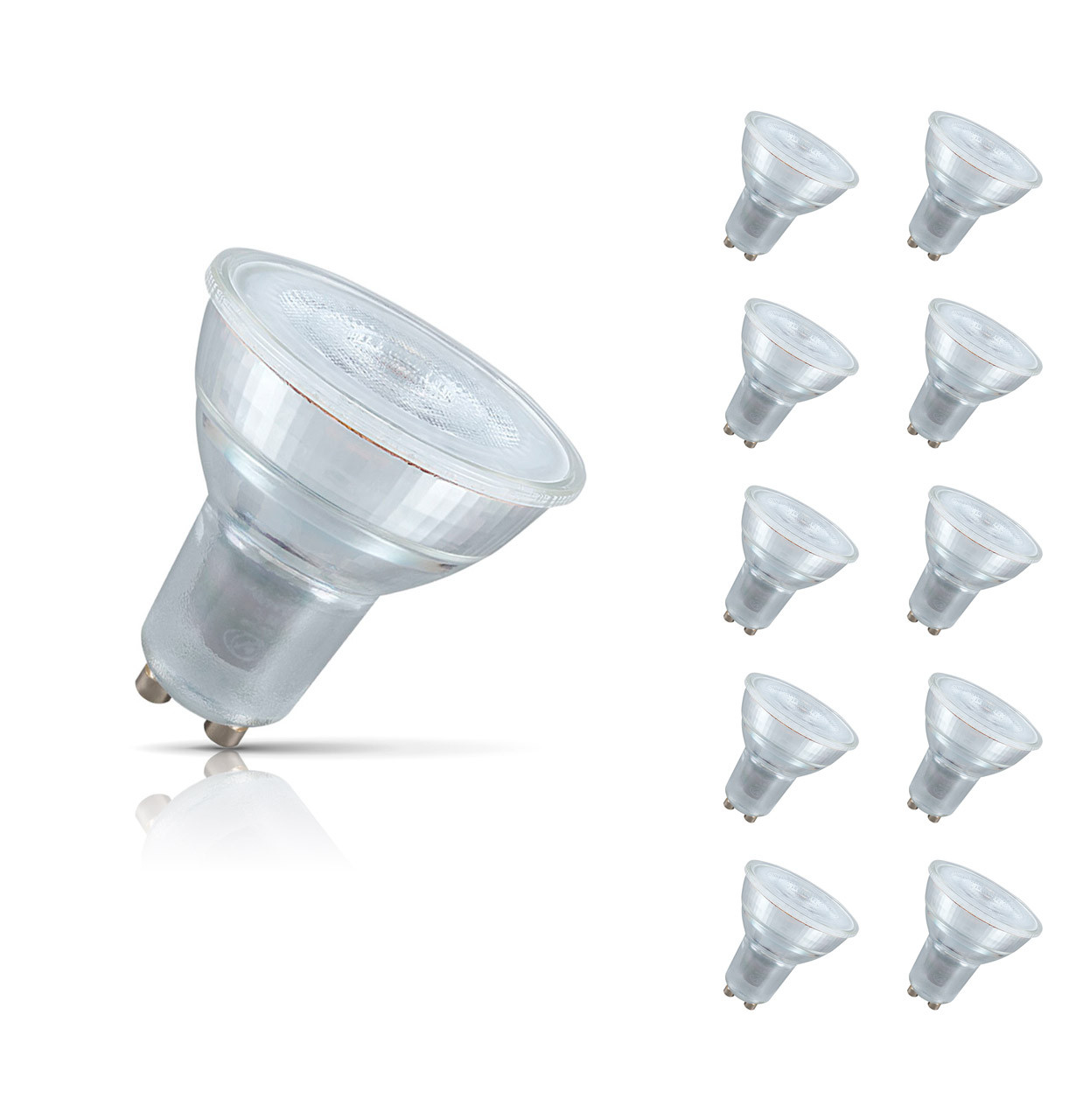 Crompton Lamps LED GU10 Bulbs 4.5W (10 Pack) Cool White 35° (50W Eqv)
