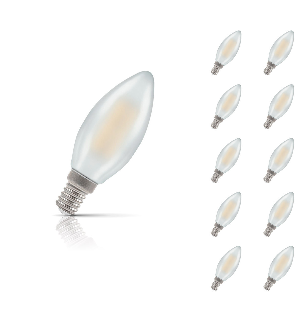 Photos - Light Bulb Crompton Candle LED  Dimmable E14 5W  Warm White 10-Pac (40W Eqv)