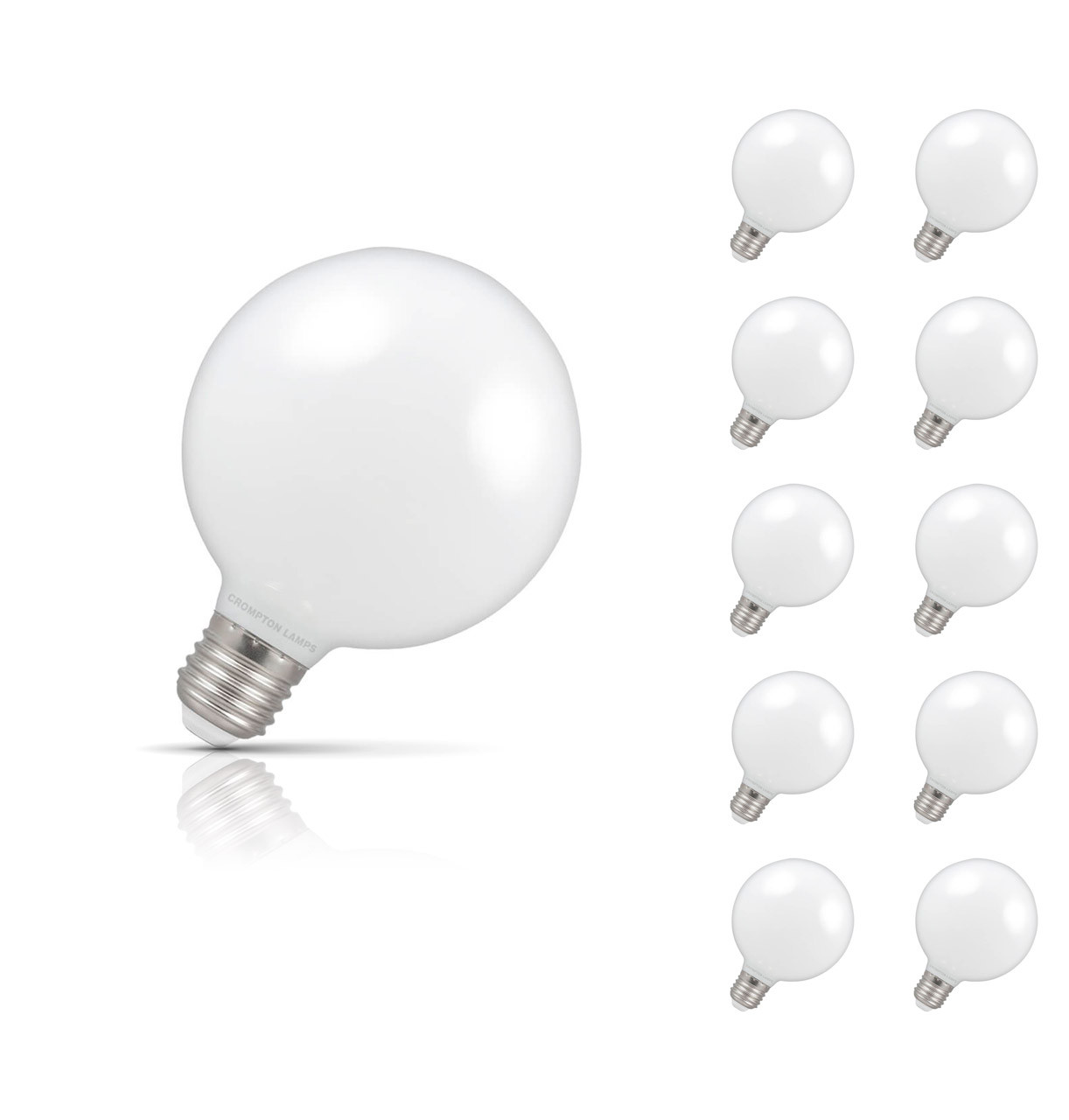 Crompton Globe LED Light Bulb G95 E27 7W (60W Eqv) Warm White 10-Pack