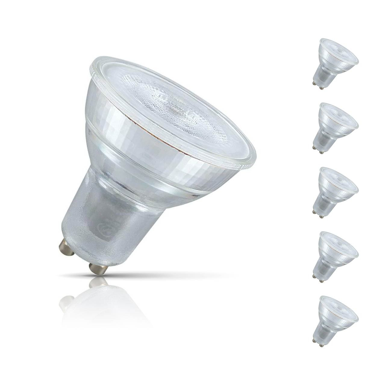 Crompton Lamps LED GU10 Bulbs 4.5W (5 Pack) Cool White 35° (50W Eqv)