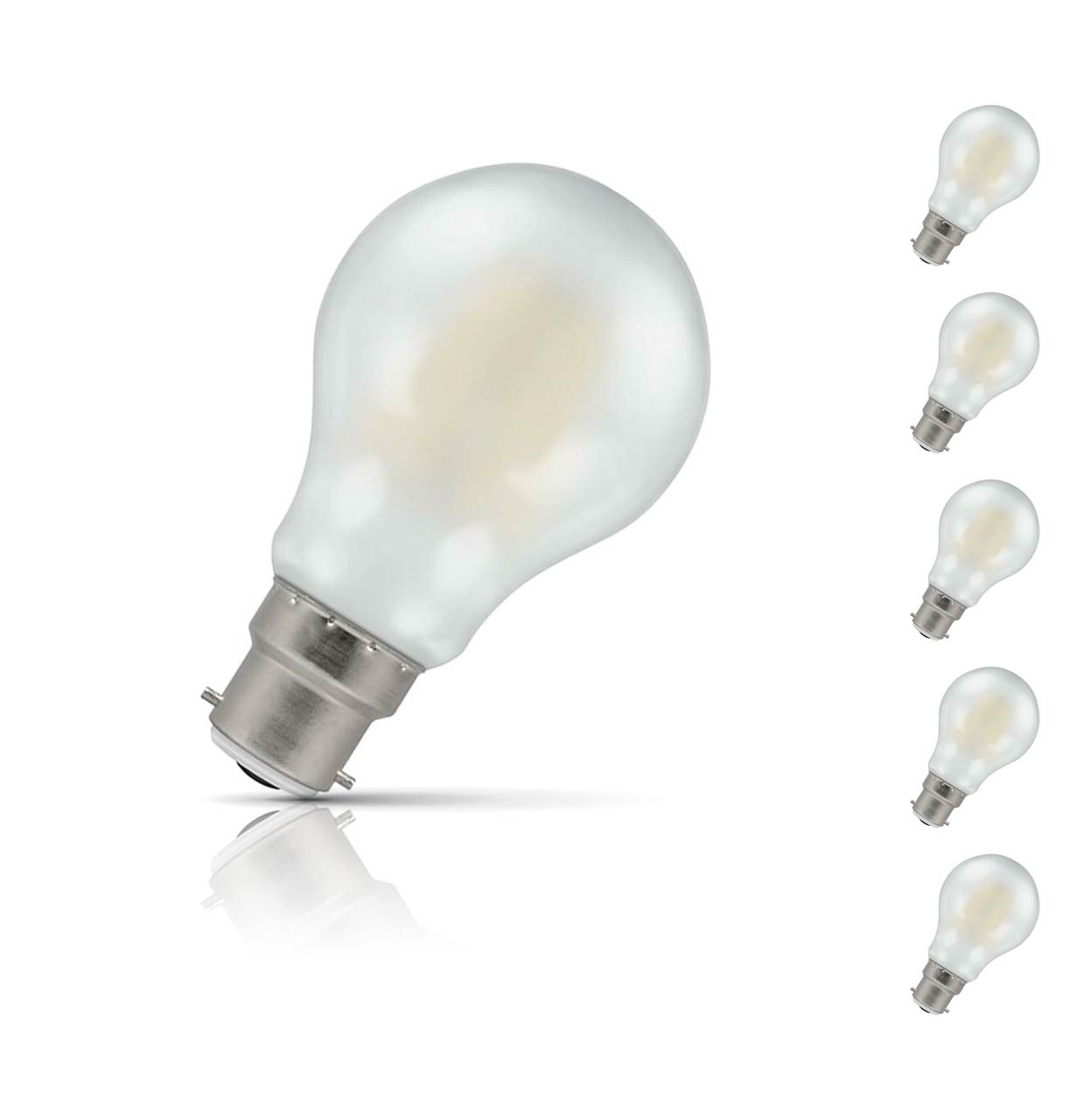 Crompton GLS LED Light Bulb Dimmable B22 7W (60W Eqv) Warm White 5-Pack