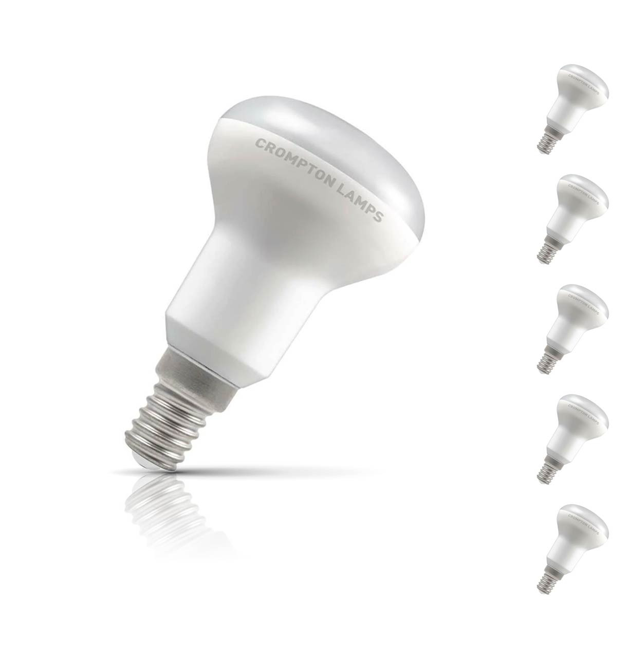 Crompton R50 Reflector LED Light Bulb E14 6W (40W Eqv) Warm White 5-Pack 120° Opal