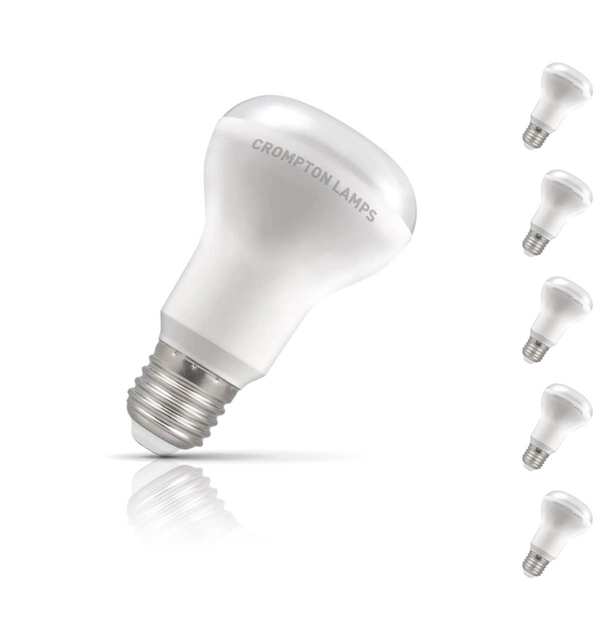 Crompton R63/R64 Reflector LED Light Bulb E27 8.5W (85W Eqv) Warm White 5-Pack 120° Opal