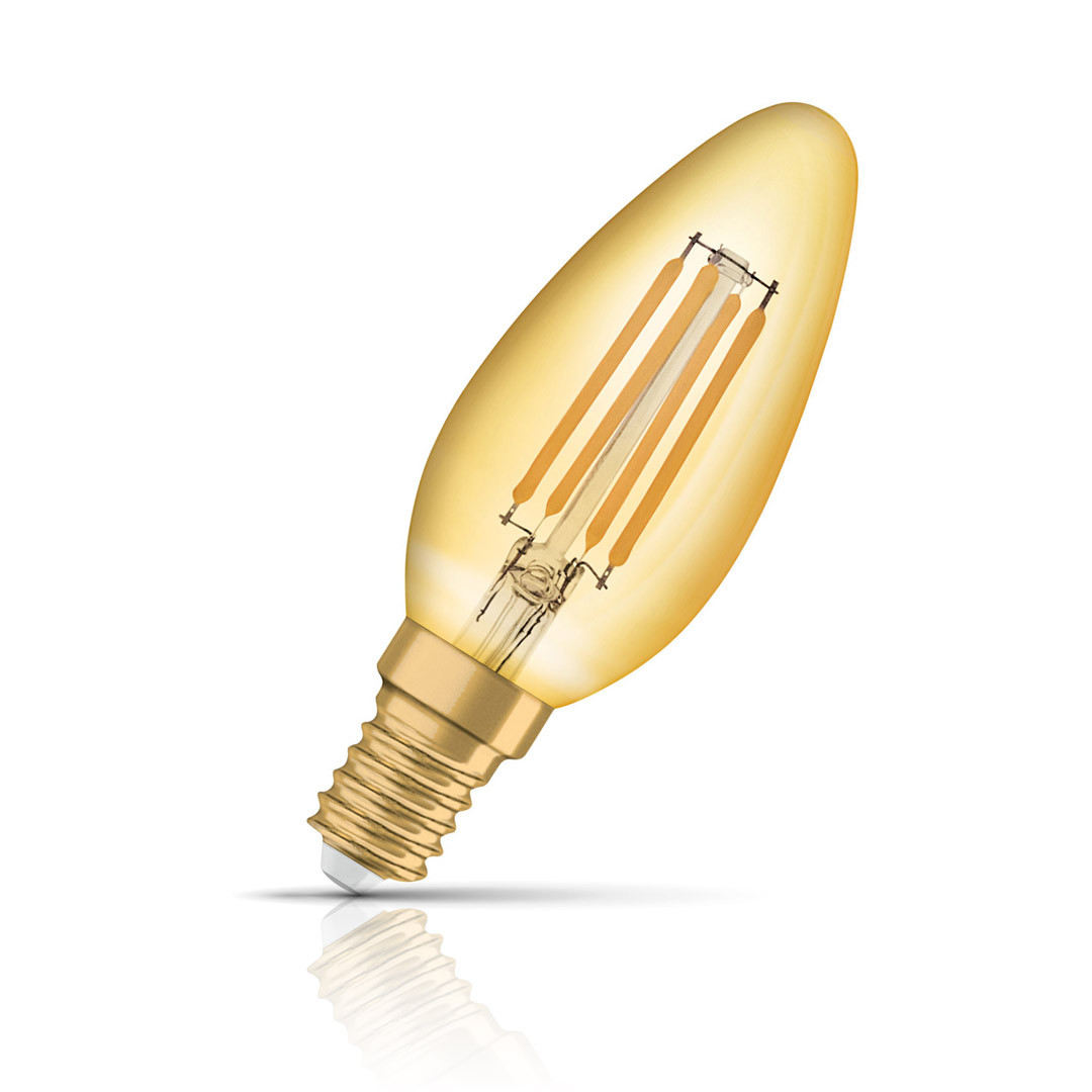 Osram Candle LED Light Bulb Filament E14 4W (35W Eqv) Extra Warm White