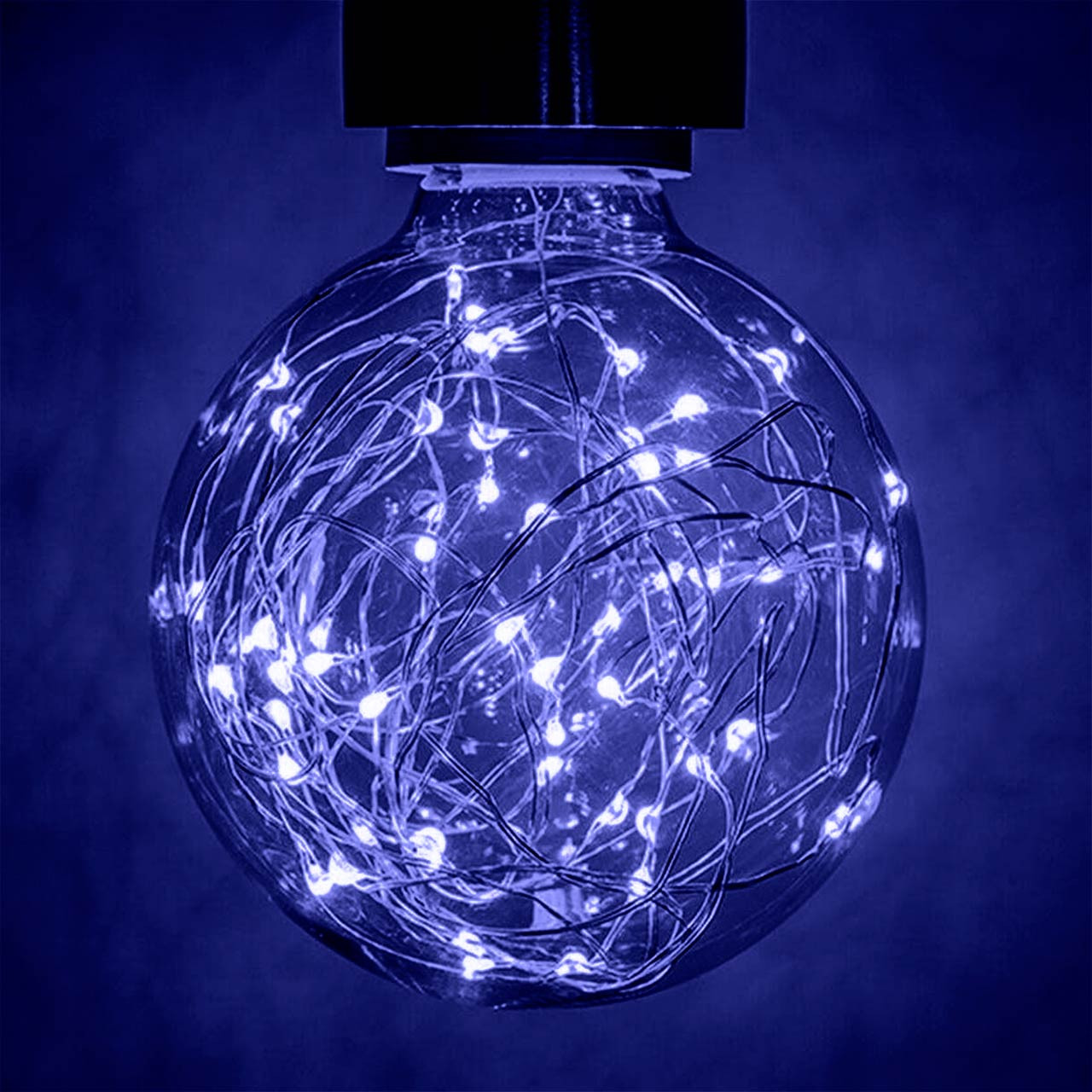 Prolite Globe LED Light Bulb G95 B22 1.7W Blue Star Effect Funky Filaments