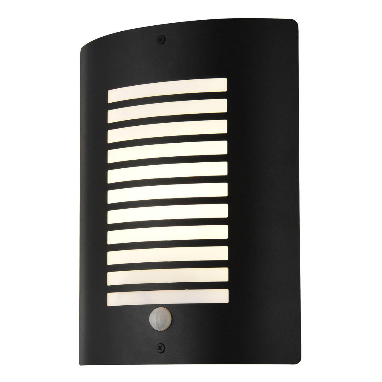 Photos - Chandelier / Lamp Zink SIGMA Outdoor Slatted Wall Lantern with PIR Black ZN-28708-BLK