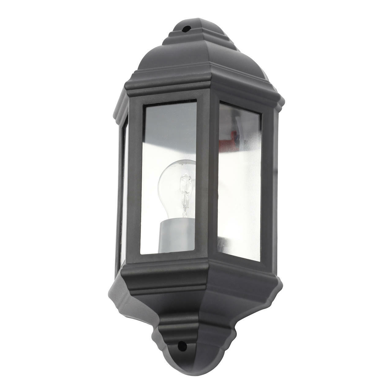 Photos - Chandelier / Lamp Coast Athena Half Wall Lantern Black CZ-31748-BLK 