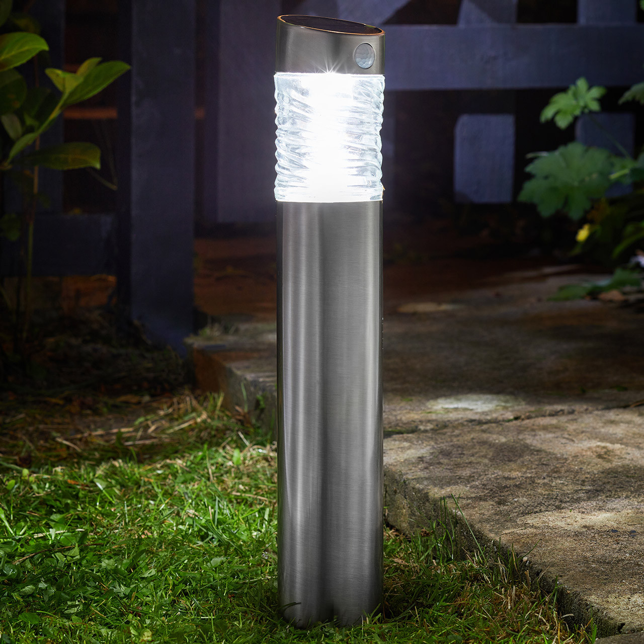 Photos - Floodlight / Street Light SuperBright Solar Powered LED Bollard Light PHAROS White Brushed Stainless