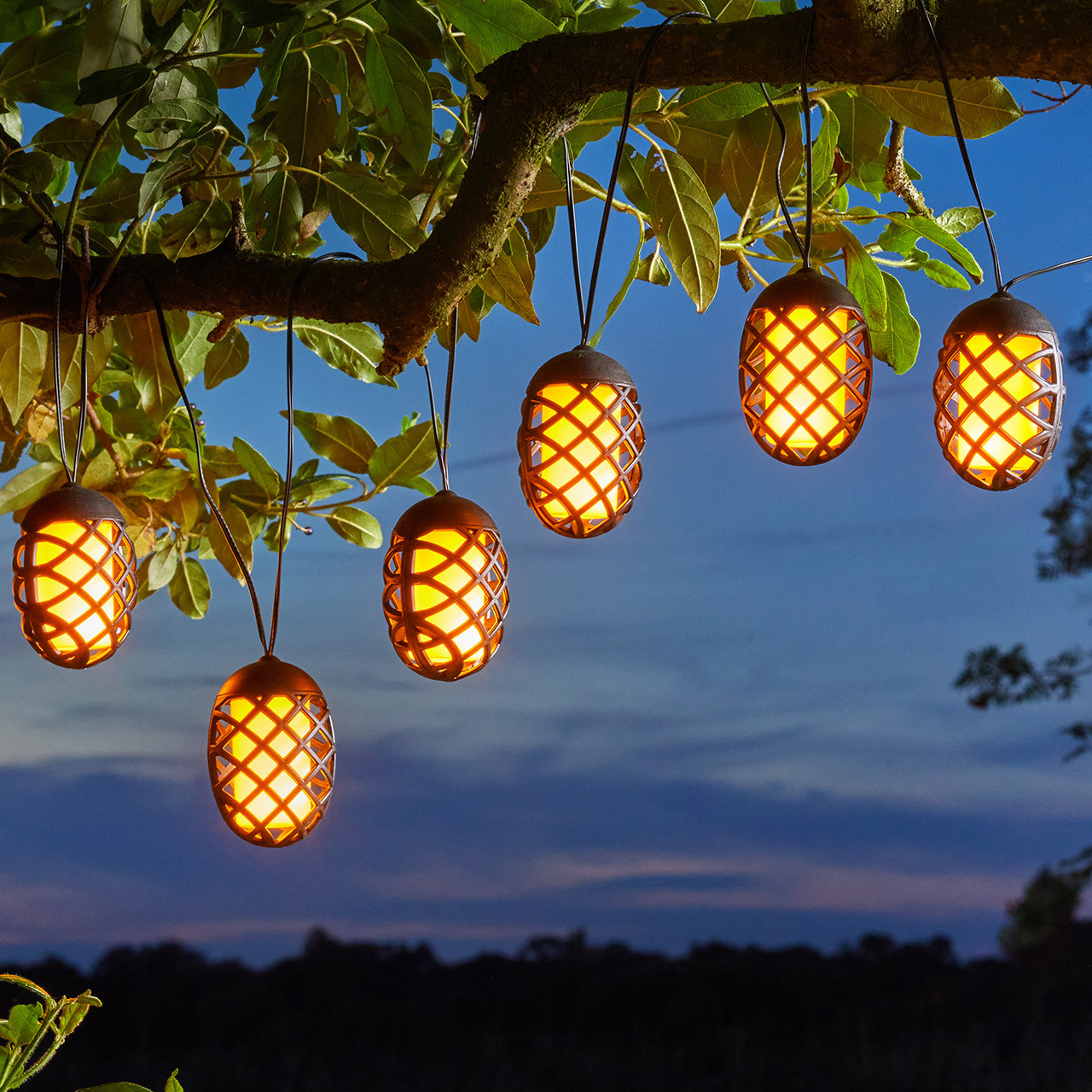 Photos - Floodlight / Garden Lamps Smart Solar LED 2.7m Cool Flame String Light Set of 10 Lights Warm White B 