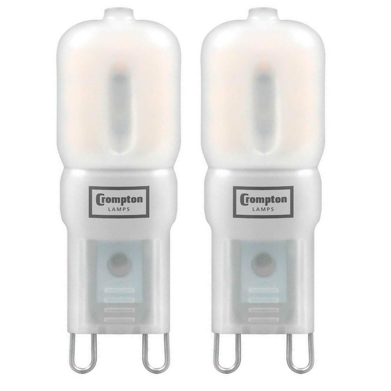 Image of Crompton G9 Capsule LED Light Bulb 2.5W (25W Eqv) Cool White 2-Pack Opal