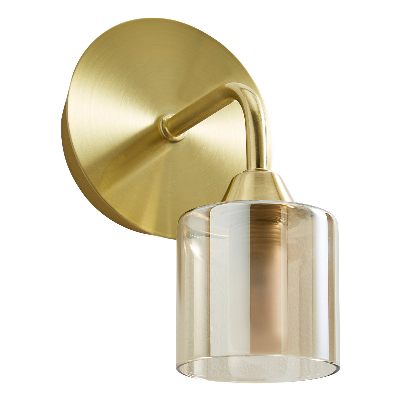 Photos - Chandelier / Lamp SPA Patras Single Wall Light Champagne Glass and Satin Brass -35811-CHA 