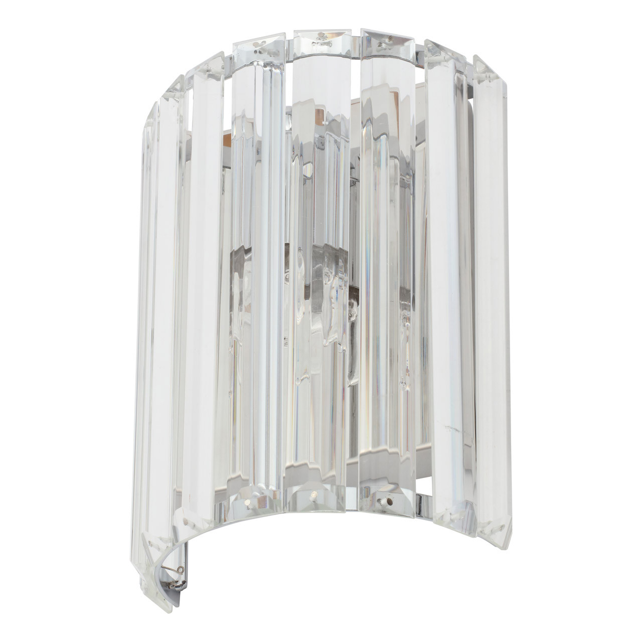 Photos - Chandelier / Lamp SPA Pegasi Shield Wall Light Crystal Glass and Chrome -33931-CHR 
