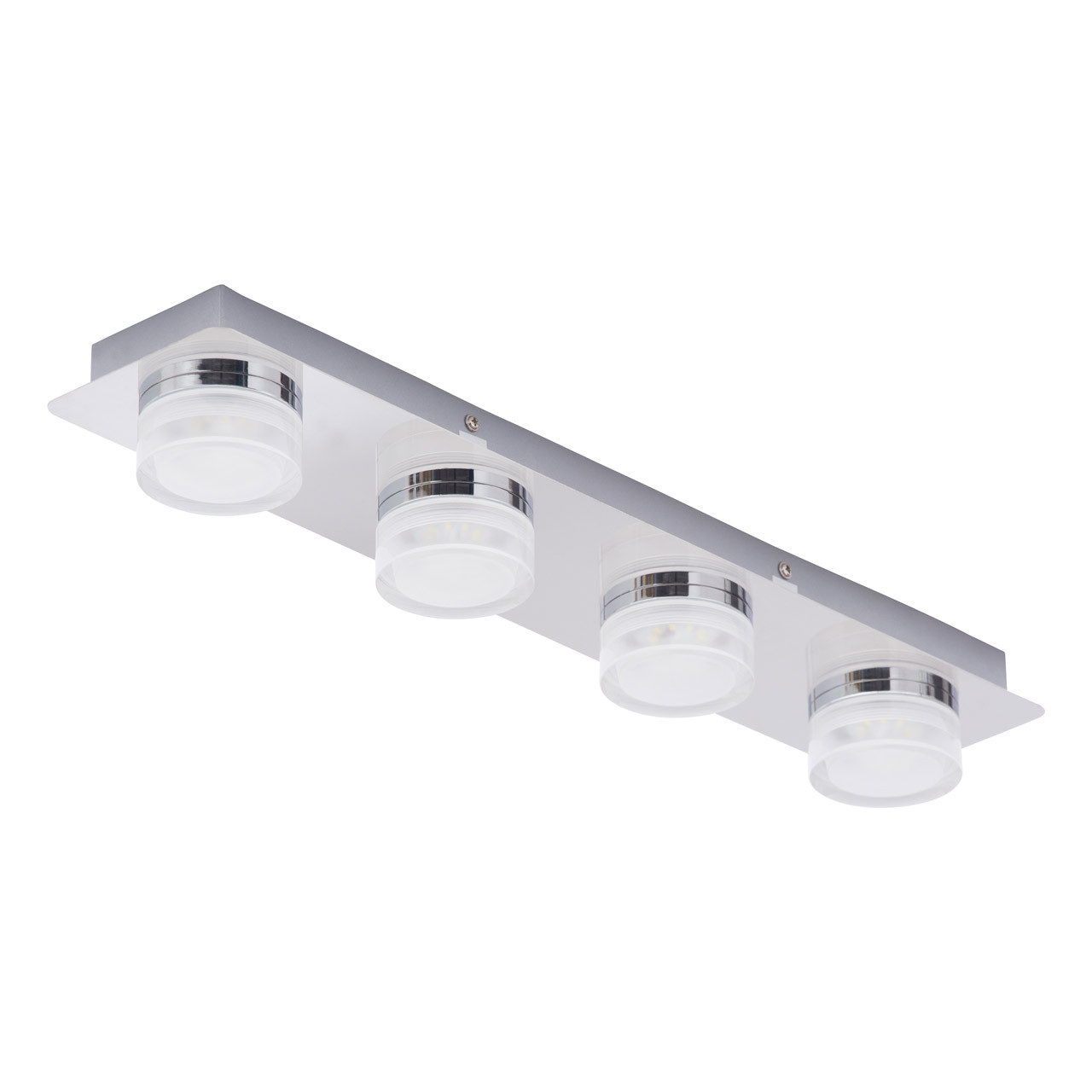 Spa Amalfi LED 4 Flush Light Bar Spotlight 20W Cool White Opal and Chrome