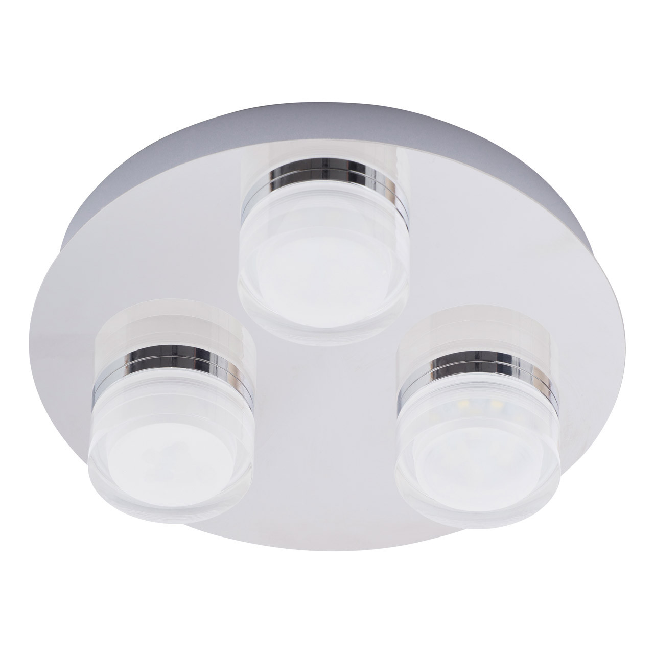 Spa Amalfi LED 3-Light Ceiling Spotlight 15W Cool White Opal and Chrome