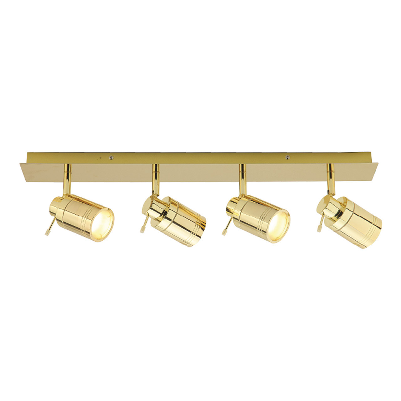 Spa Scorpius 4-Light Flush Light Bar Spotlight Brass