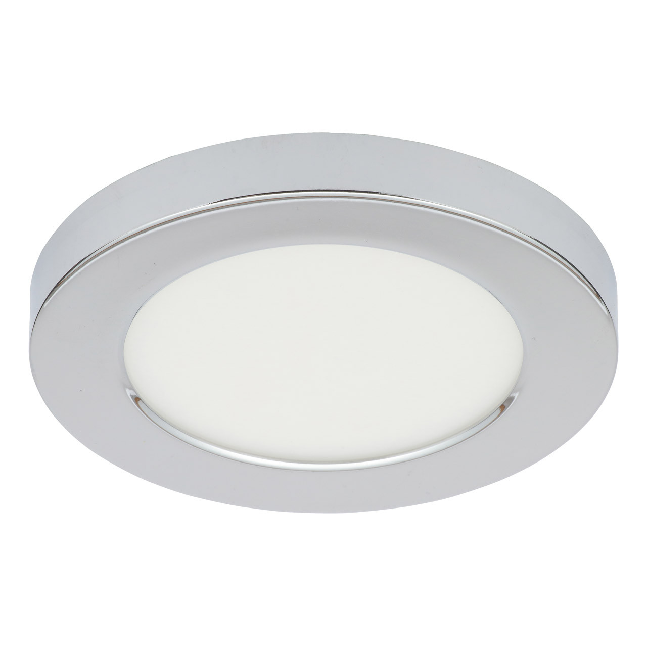 Photos - Chandelier / Lamp SPA 139mm Tauri LED Flush Ceiling Light Ring Chrome -34012-CHR 