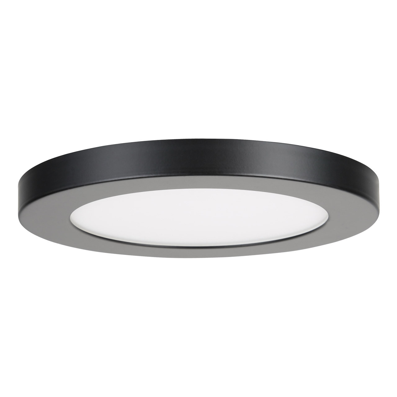 Photos - Chandelier / Lamp SPA 164mm Tauri LED Flush Ceiling Light Ring Satin Black -35714 