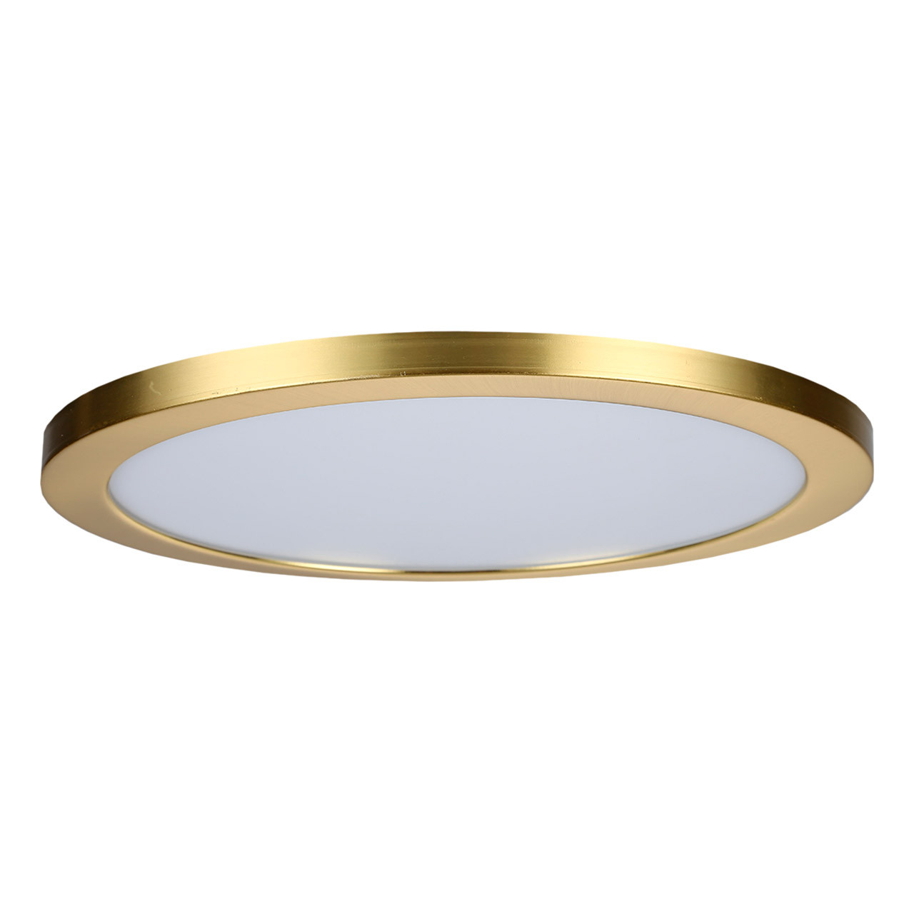 Spa 290mm Tauri LED Flush Ceiling Light Ring Satin Brass