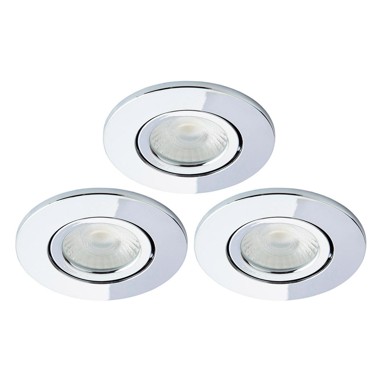 Photos - Chandelier / Lamp SPA Como LED Tiltable Fire Rated Downlight 5W Dimmable 3-Pack Cool White C 