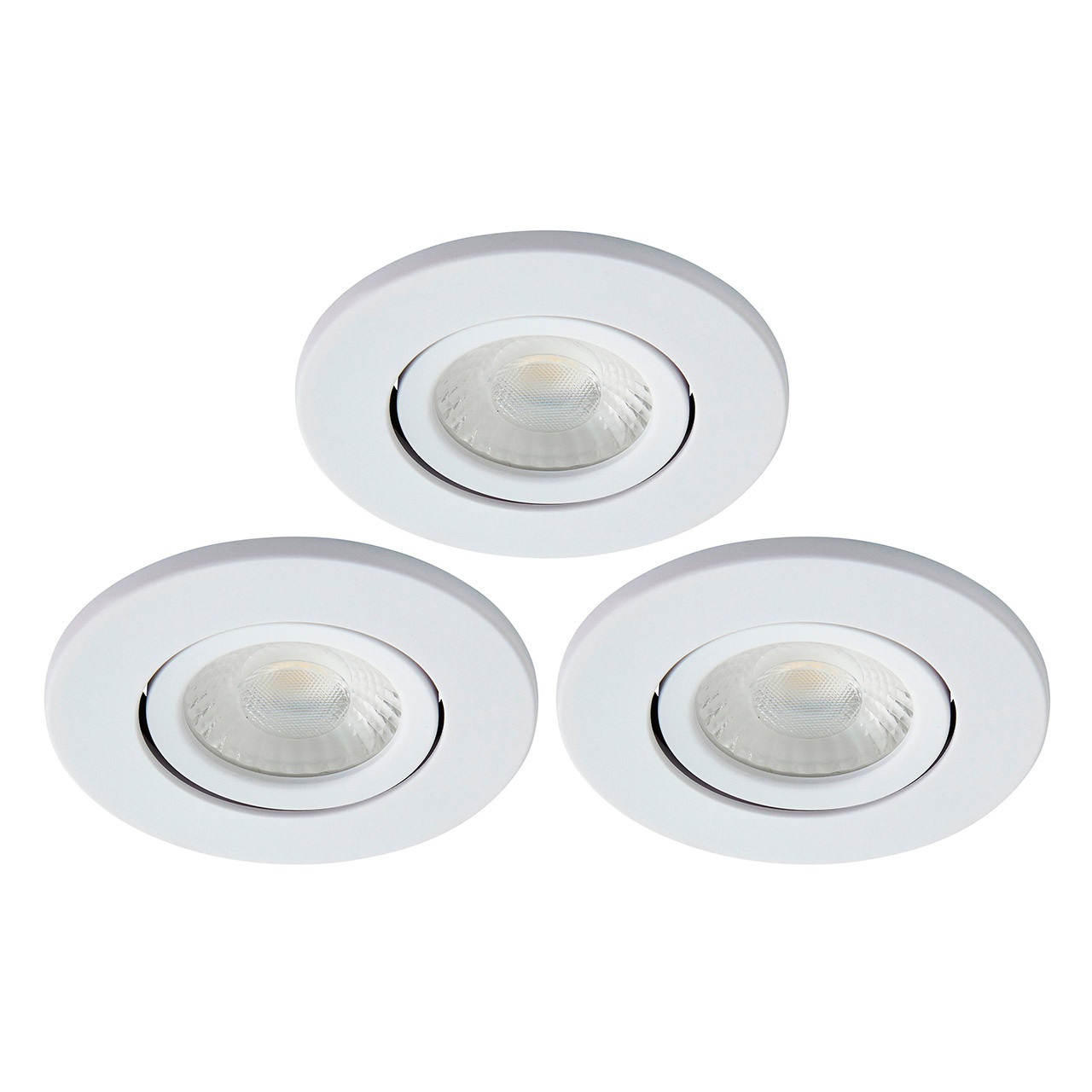 Photos - Chandelier / Lamp SPA Como LED Tiltable Fire Rated Downlight 5W Dimmable 3-Pack Cool White M 