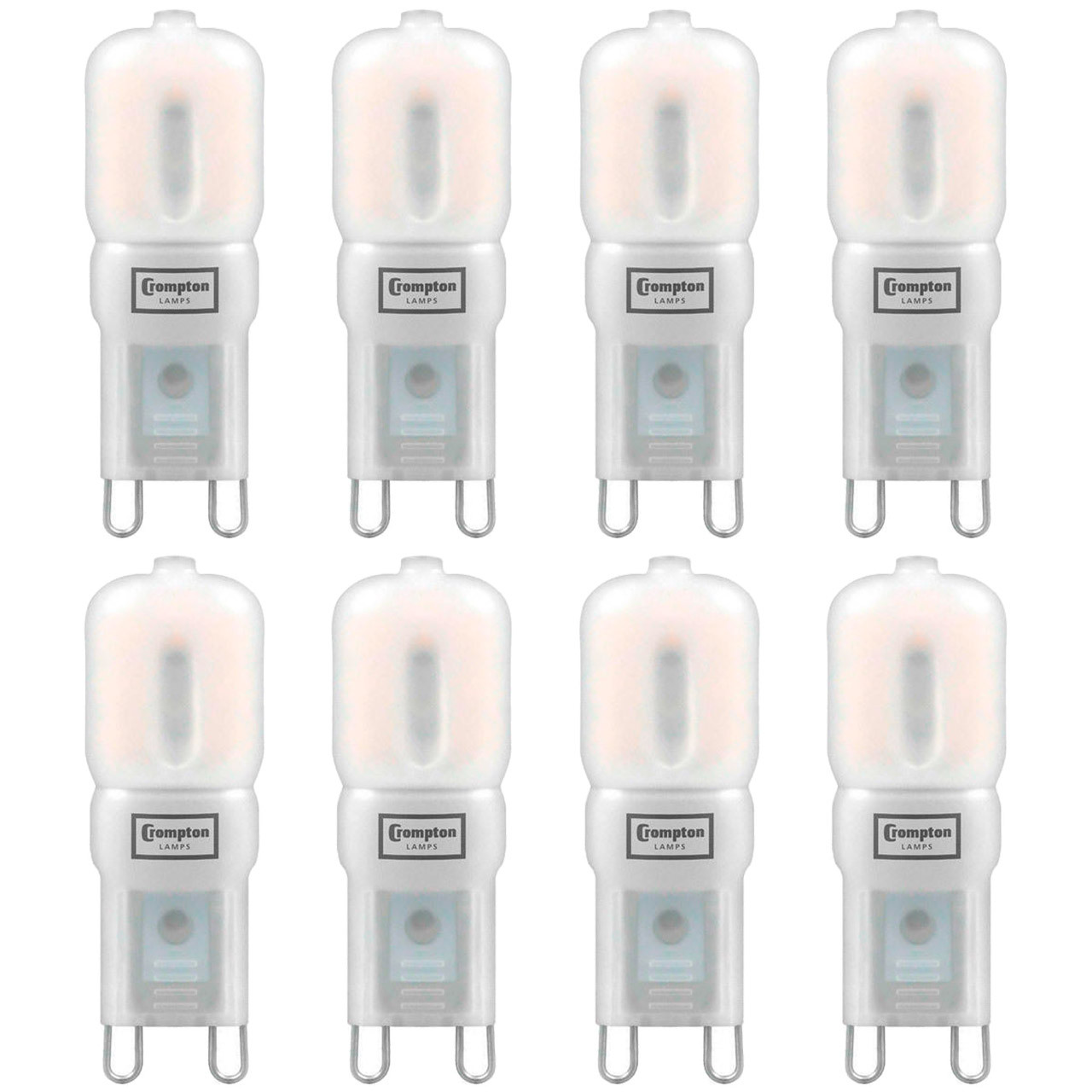 Image of Crompton G9 Capsule LED Light Bulb 2.5W (25W Eqv) Cool White 8-Pack Opal