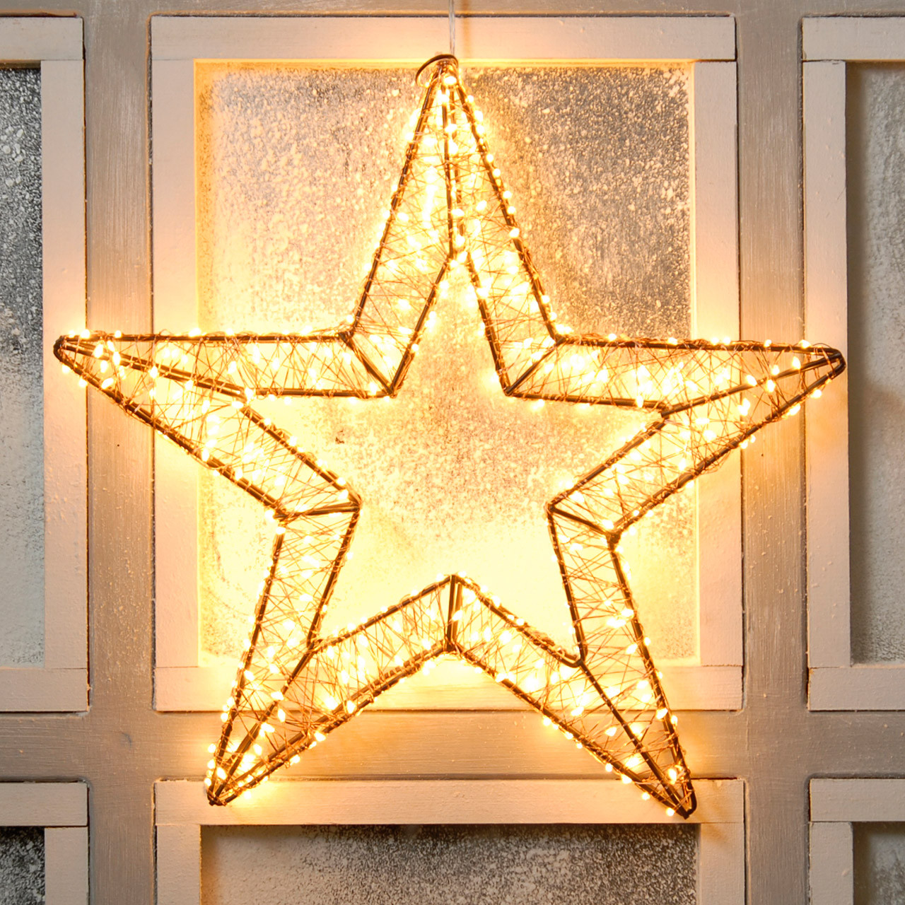 Festive 36cm Twinkling Dewdrop Star Christmas Decoration 480 Warm White LEDs