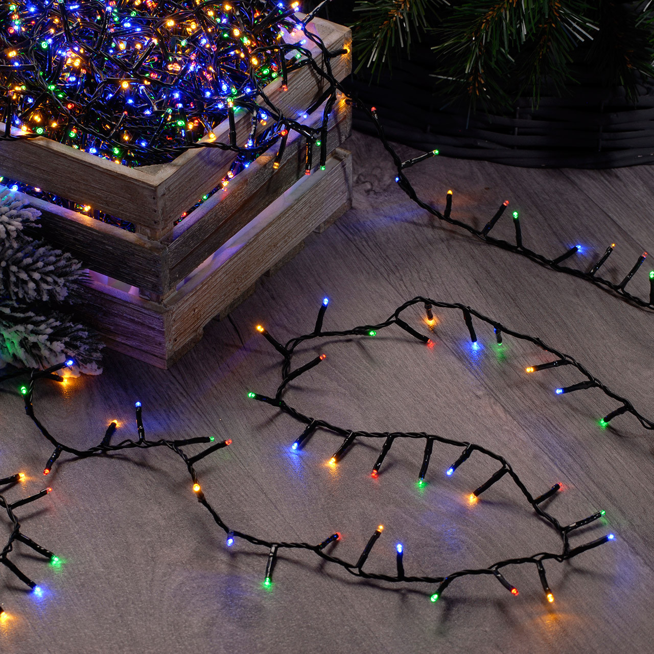 Festive Sparkle Light LED 12.9m String 12.48W 520 Multi-Coloured