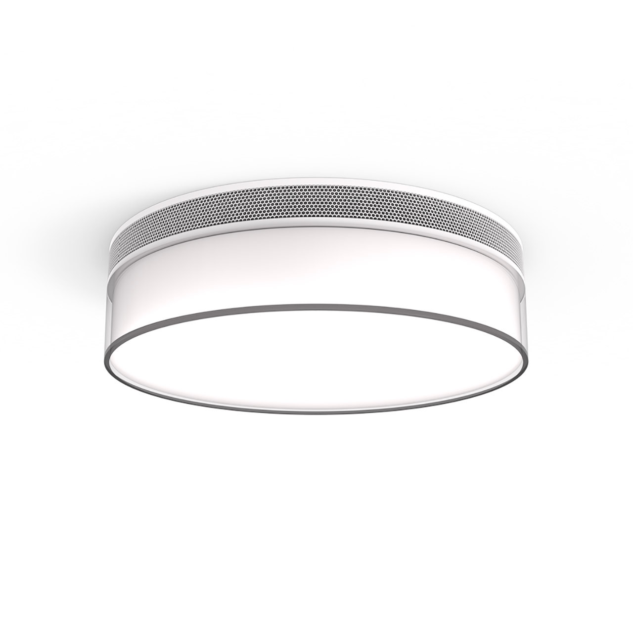 NxtGen LED Flush Ceiling Light 17W Dim with Bluetooth Speaker and Remote Tri-Colour CCT Opal and