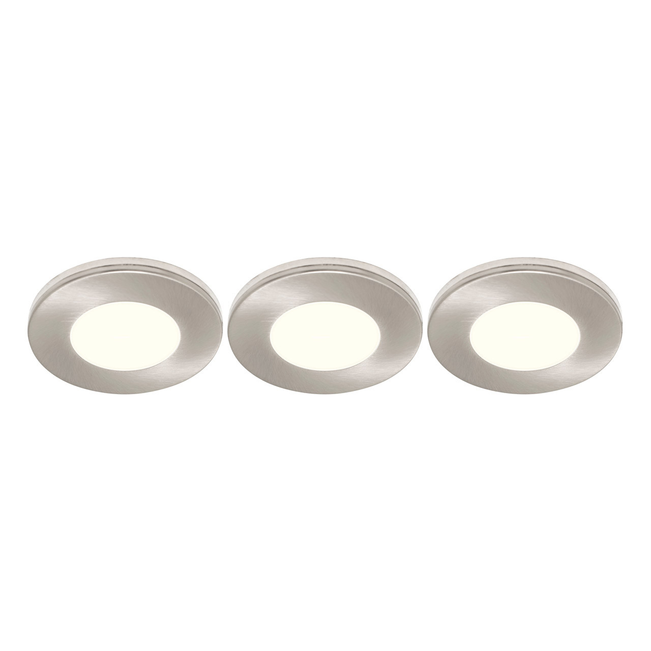 Image of NxtGen Alabama Slim LED Under Cabinet Light 2W (3 Pack) Warm White Brushed Nickel