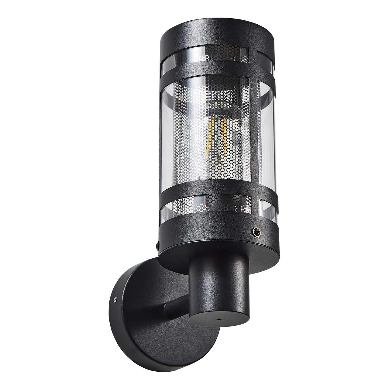 Photos - Chandelier / Lamp Zink GADA Outdoor Wall Light Black & Stainless Steel ZN-40004-BLK/SST