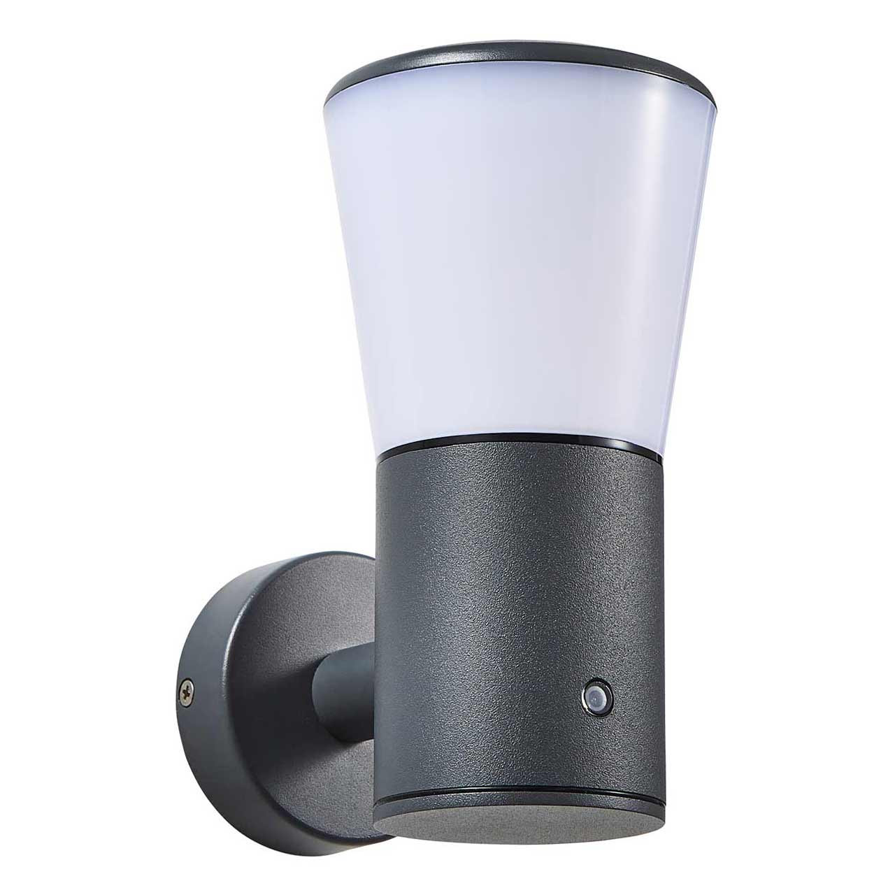 Zink GAMMA Outdoor Wall Lantern with Dusk Til Dawn Sensor Anthracite