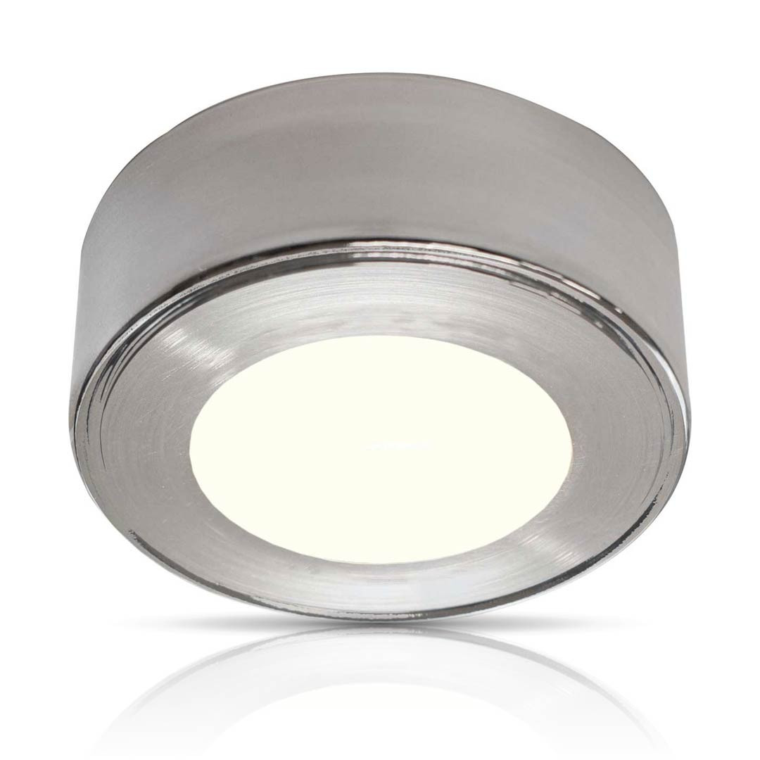 nxt gen LED Under Cabinet Light 2.6W Florida Surface Warm White 3000K in Brushed Nickel